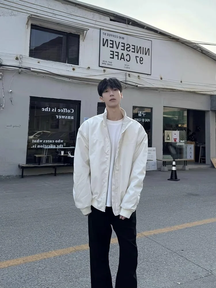 

Corduroy Pilot Jaet Men's ort Cotton Baseball Coat Warmth Autumn Winter Faion Outerwear Youth Loose Fit Thermal