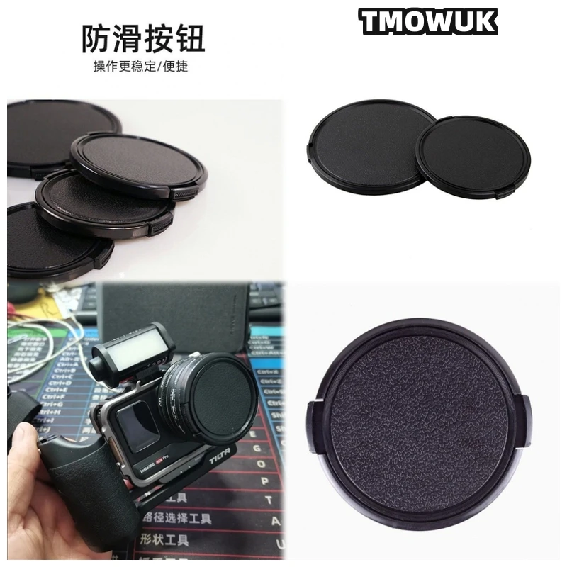 

For Nikon D810A D850 D500 D3000 D3100 D3200 D3300 D3400 D3500 D40 Camera Lens Cap Protective Cover Center Pinch Snap-on 49mm 52