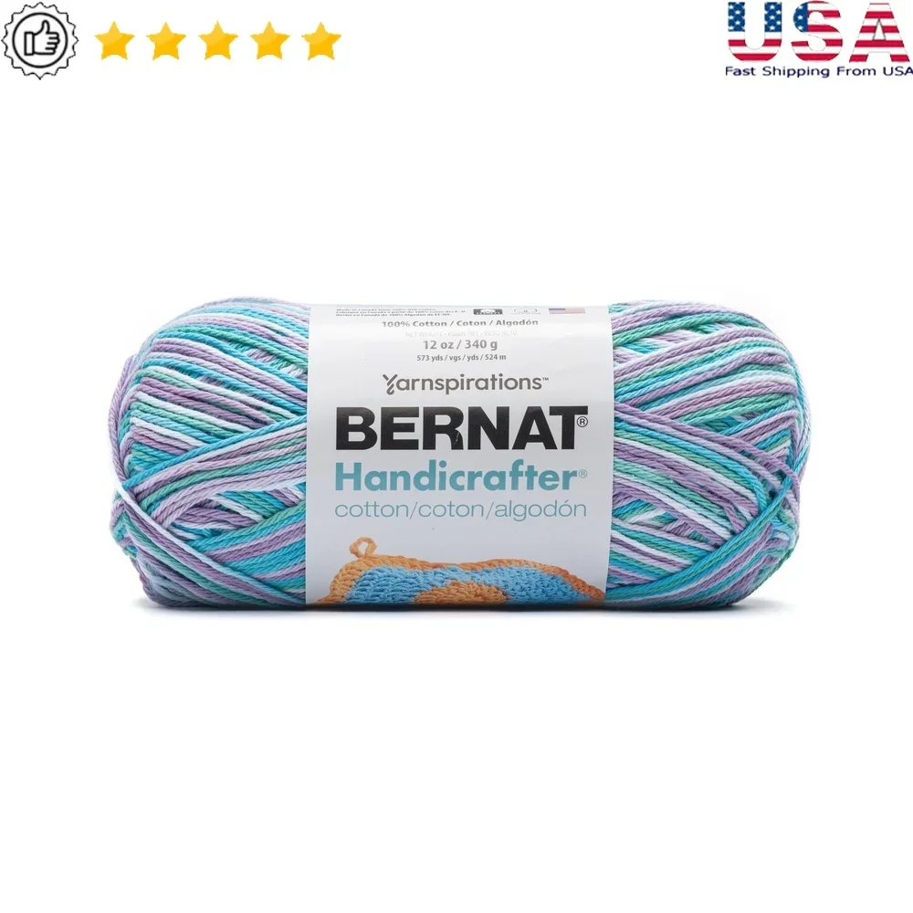 ® Handi Cotton BB™ #4 Worsted Medium Cotton Yarn Beach Ball Blue 12oz/340g 608 Yards