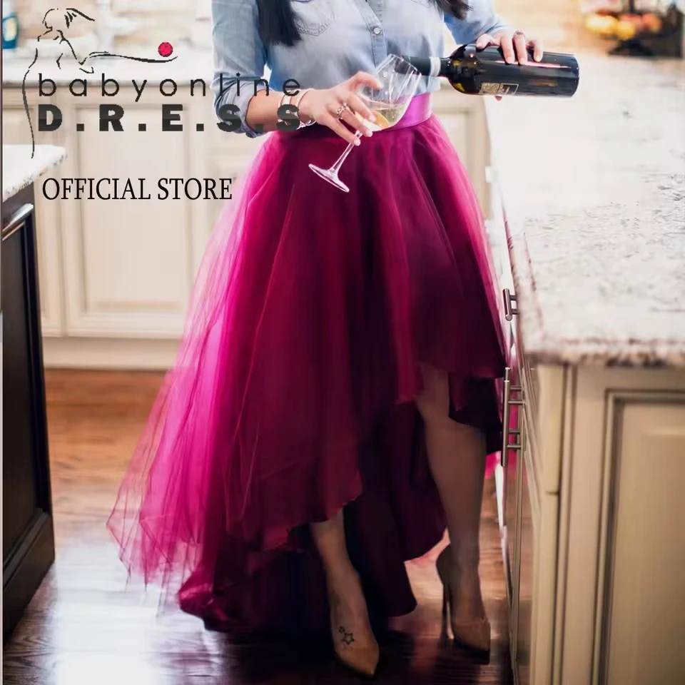 

Асимметричная многоярусная пышная юбка-пачка из фатина с высокой талией, миди, на резинке, для Хэллоуина, карнавала, вечеринок, 2026