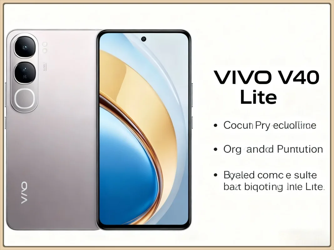 Смартфон VIVO V40 Lite, 6,78 дюйма, HD + дисплей, двойная камера 50 МП, 5000 мАч, большой аккумулятор, 44 Вт, быстрая зарядка мобильного телефона Android 14