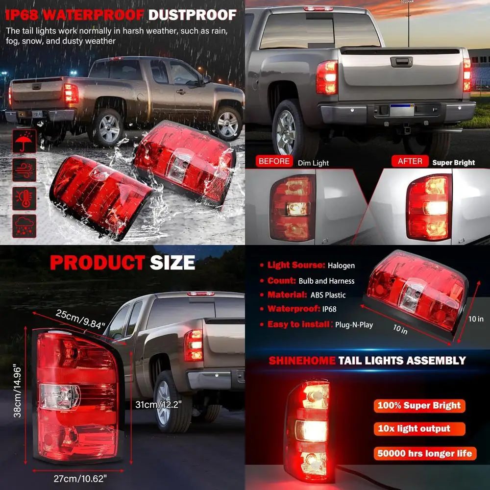 

Комплект левых и правых задних фонарей Chevy Silverado 1500 2500 3500HD для моделей 2007-2014 гг.