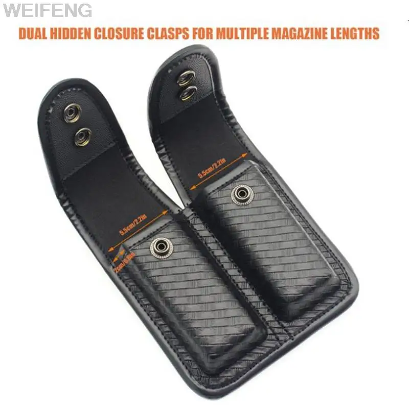 9mm Double Magazine Pouch for Glock 17/19/23/23/Beretta 92 USP Waist Belt Pistol Mag Bag Universal Hunting Accessories