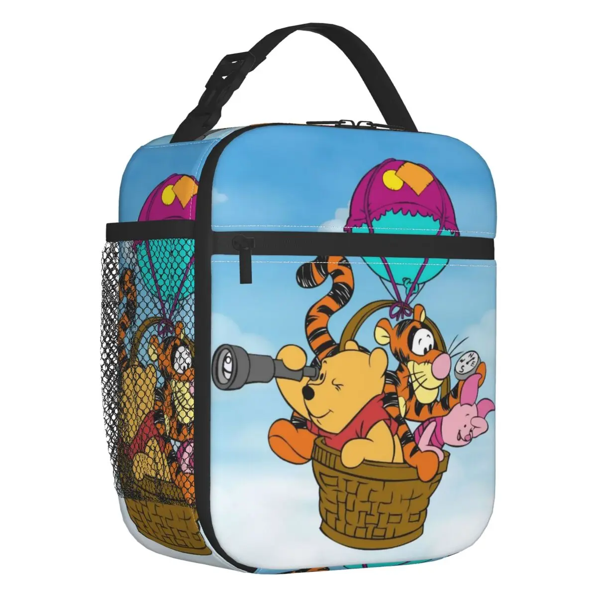 

Custom Winnie Pooh Adorable Resuable Lunch Box Waterproof Yellow Bear Cooler Thermal Food Insulated Lunch Bag Office Work