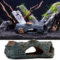 Resin Tree Branch Fish Shrimp Turtle Hidden Hollow Tree Log Fish Tank Aquarium Simulation Fountain Accent Decoration
