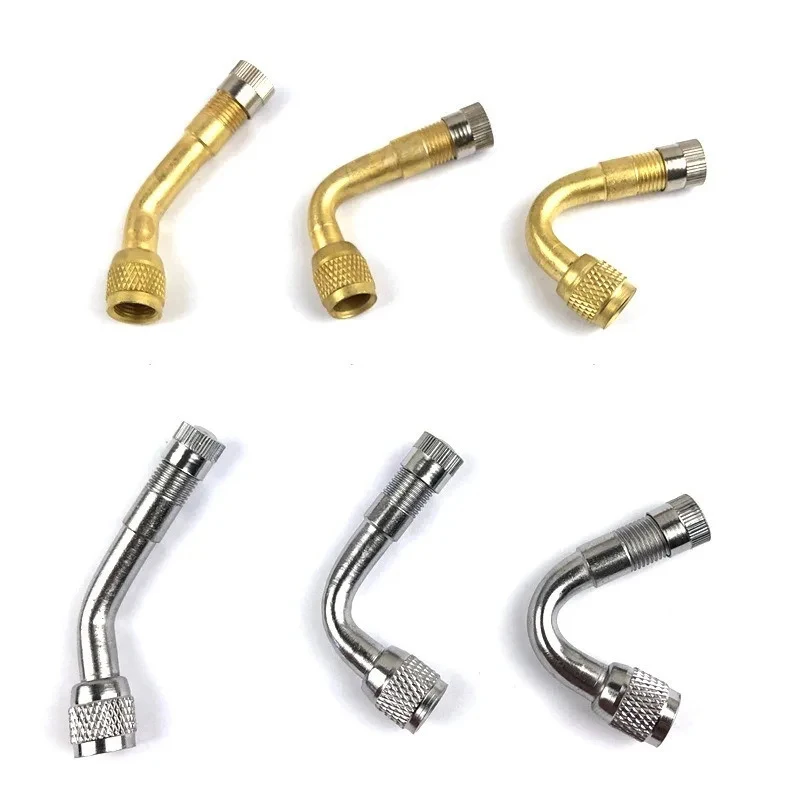 1/2/3/4/6Pcs Angle Brass Auto Air Tyre Valve Extender Auto Motorcycle Valve Adaptor Tyre Inflatable Tube Extension Adapter