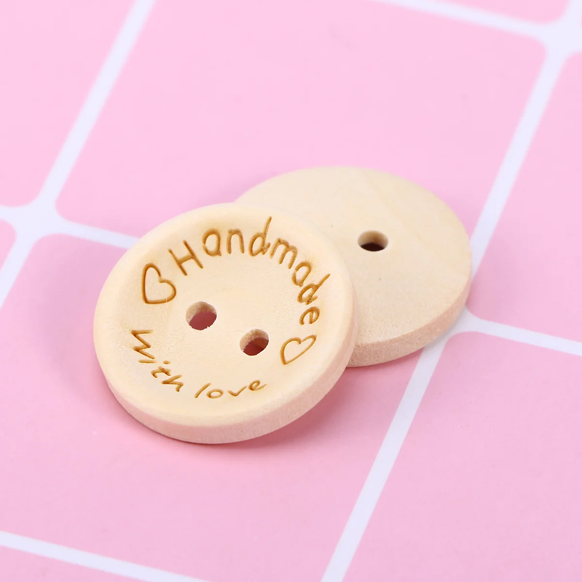 

100Pcs Wooden Buttons Heart Shape Natural Finish for DIY Sewing Scrapbooking Jewelry Making 20Mm Wooden Bowl Shaped Buttons