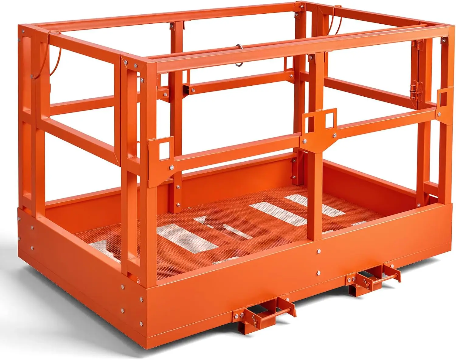 VEVOR Mesh Telehandler Work Platform, 48 x 71.5 Inch Man Safety Basket, 2000 lbs Capacity Forklift Telehandler Attachment, Safet