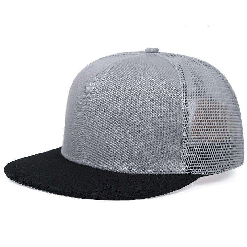 Soild Color Baseball Cap Men Summer Breathable Mesh Hat Snapback