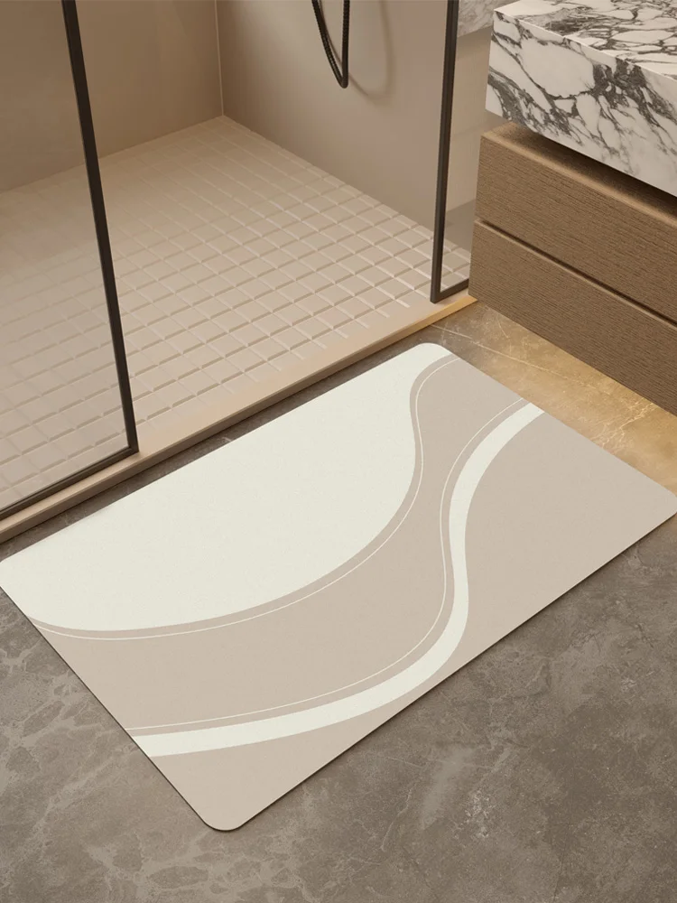

Quick-Drying Diatomaceous Bath Mat with High Water Absorption Non-Slip and Easy to Clean Natural Bathroom Floor Mat