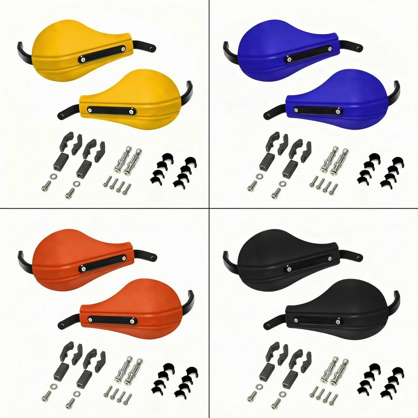 Motorcycle Handlebar Guard with Mounting Bracket Impact-Resistant Motorcycle Handlebar Guard Handguards with Mounting Brackets
