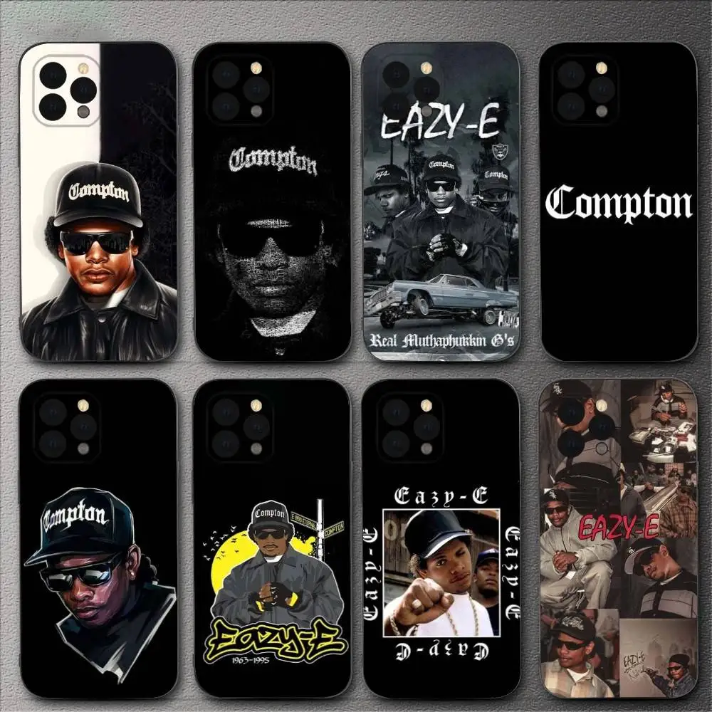 

Rapper E-eazy e Phone Case For iPhone 16,15,14,13,12,11,XS,XR,X,8,7,Pro,Max,Plus,mini Silicone Black Cover