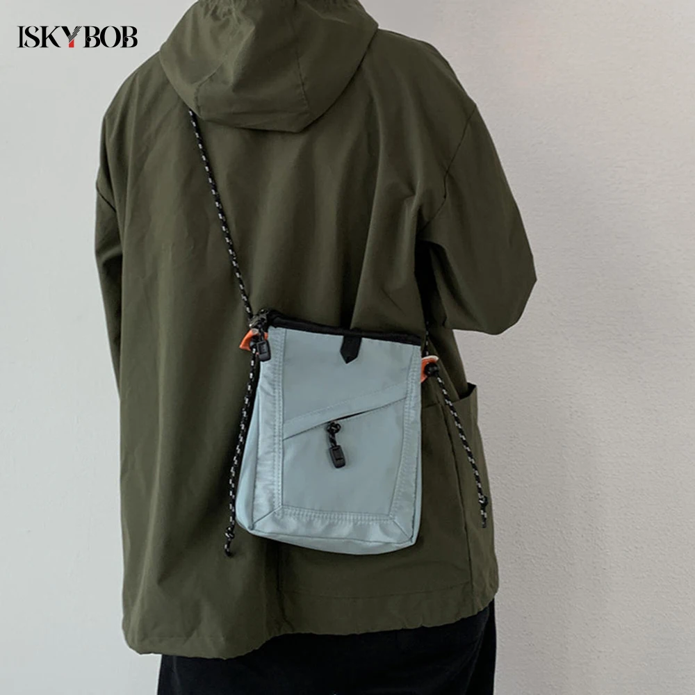 Fashion Mini Waterproof Travel Bag Simple Style Small Square Shoulder Bag Men Women Handbag Messenger Bag Unisex Crossbody Bag