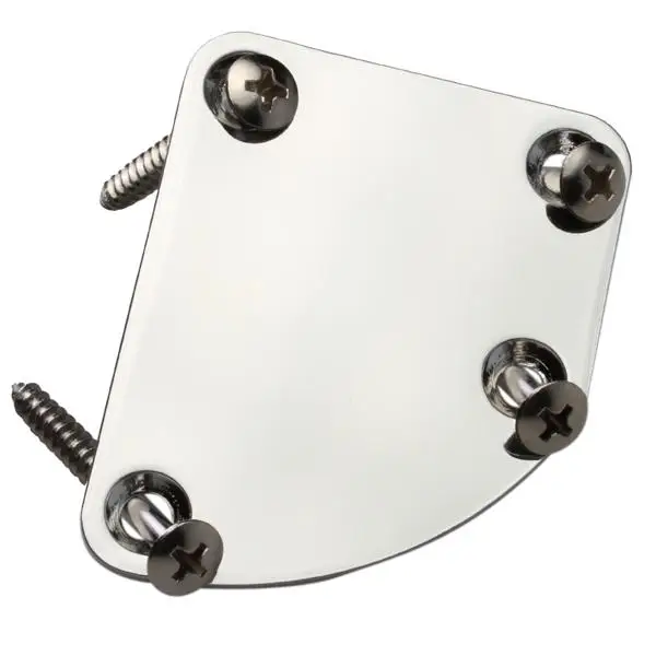 Chrome Neck Joint Plate Electric Guitar Accessory Zinc Alloy Guitar Part for Electric Guitars Repair