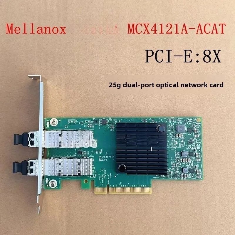 Mellanox MCX4121A-ACAT ConnectX-4 Lx EN network interface card, 25GbE dual-port SFP28, PCIe3.0 x8, GOOD CONDITION 95 New
