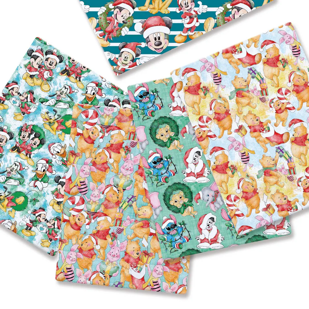 disney fabric 140x50CM Cartoon cotton fabric Patchwork Tissue Kid Home Textile Sewing Doll Dress Curtain Polyester cotton Fabric