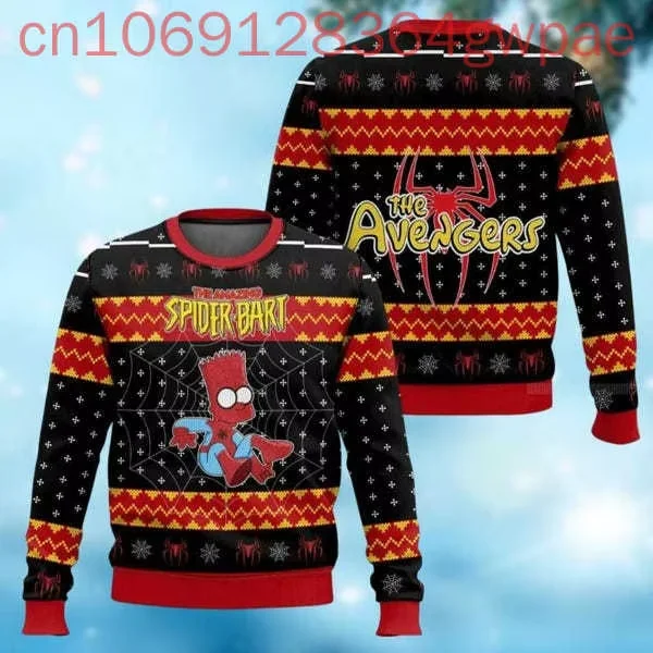 سترة رجالية من Fa-La-La-La Futurama Ugly Christmas Futurama Sitcom عيد الميلاد Leela Bender Philip J. Fry شخصية سانتا قبعة هدية لـ