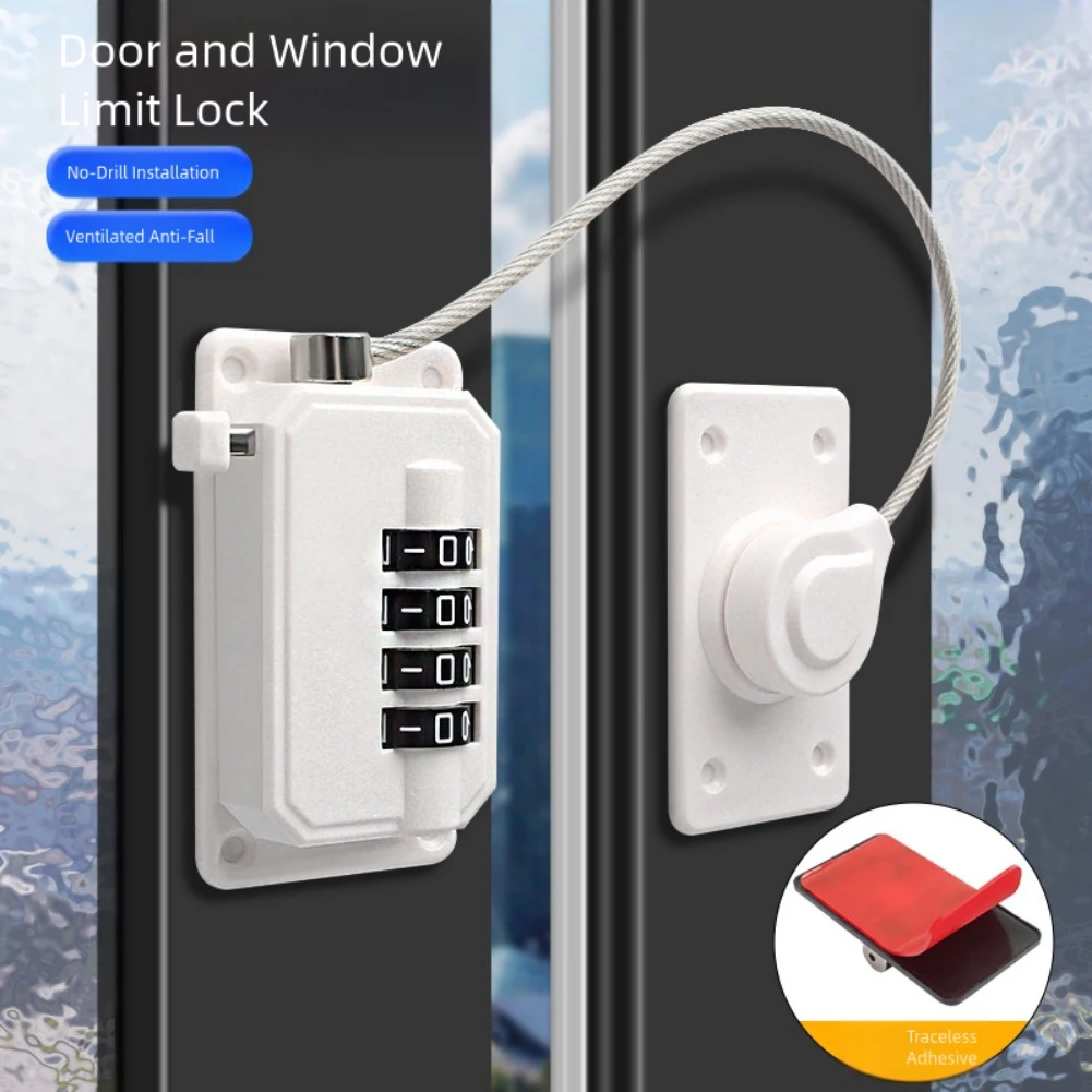 파일 캐비닛 안전 및 냉장고 보안을 위한 4자리 조합 비밀번호 잠금 장치가 있는 창문 고정 제한 장치 잠금