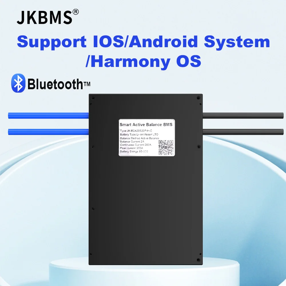JKBMS JIKONG B2A20S20P BMS 2A BALANCE CURRENT BMS 200A BT 36V 48V 60V Li-Ion LTO 18650 Battery Lifepo4 Battery Storage Bms