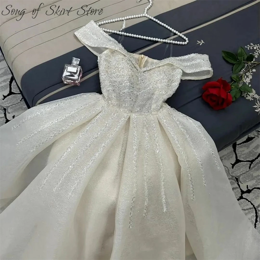 Maßgeschneiderte A-Linie Illusion Abendkleider rückenfrei schulterfrei herzförmiger Ausschnitt Abendkleid Temperament formelles Partykleid فسات – Detail 6