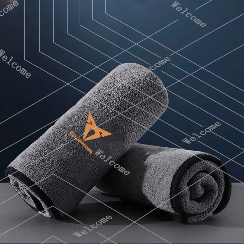 Car Wash Microfiber Towel Auto Emblem Cleaning Drying Rag Cloth Auot For Seat Cupra Raval Born Leon Formentor Ateca valve core