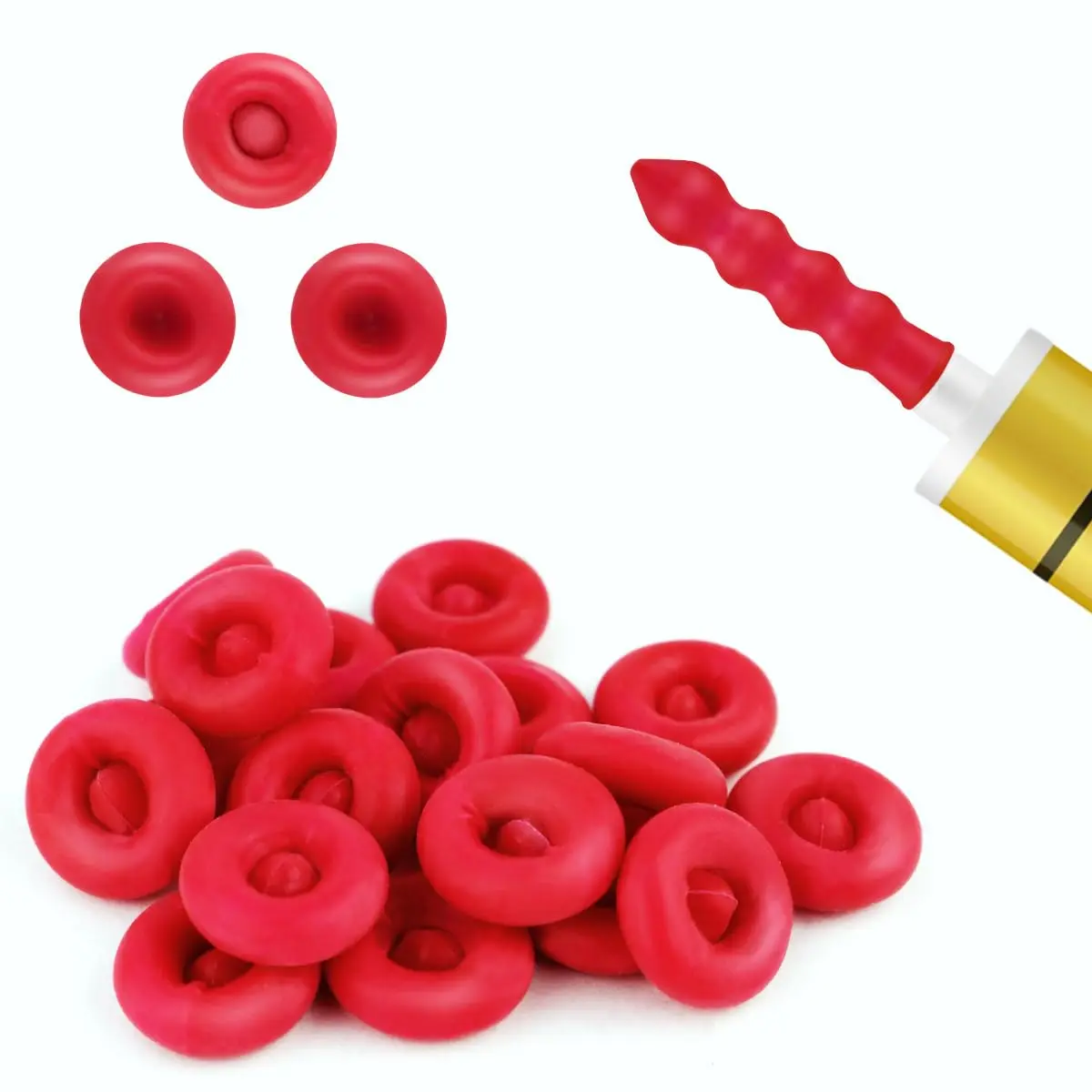 

20pcs Caulking Gun Nozzles Cap Red Caulk Saving Caulk Saver Tube Covers For Sealing Preserving Finishing Construction Tools