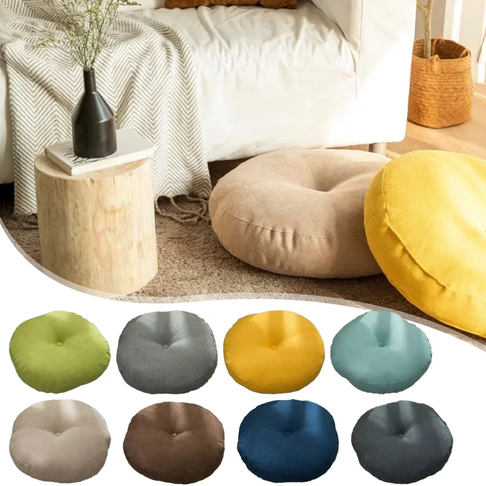 

Futon Round Cotton and Linen Tatami Balcony Cushions 방석 Floor Seat Cushion Thickened Meditation Chair Cushion Simple Japan Style