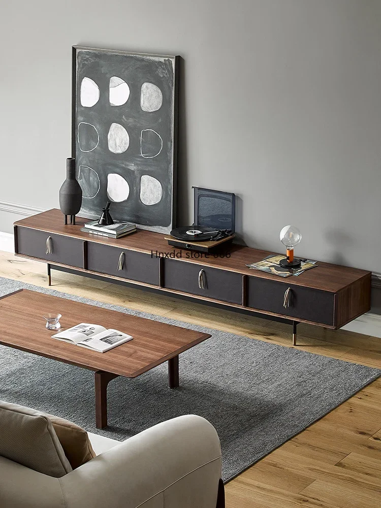 Simple solid wood TV cabinet living room