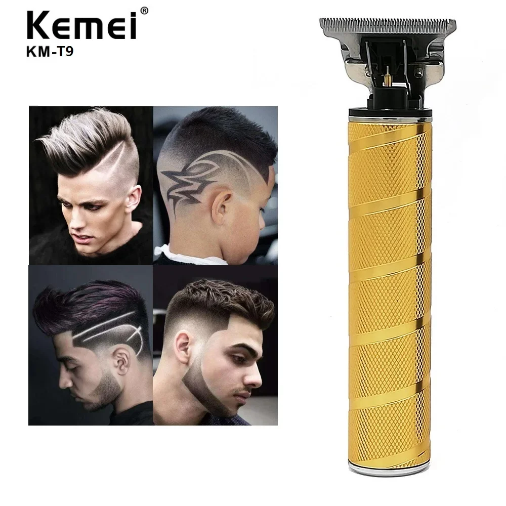 

Kemei T9 Pro Li Skeleton Cordless Trimmer Men 0mm Baldheaded Hair Clipper Finish Hair Cutting Machine