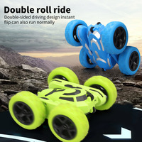 Street dance stunt remote control car toy four-wheel drive rolling 360 ° double-sided rotation all terrain climbing car