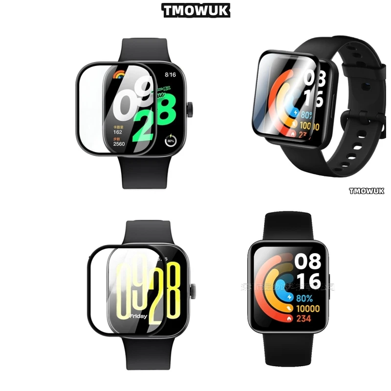 

For Xiaomi Redmi Watch 2 3 4 5 Lite Active, Premium Quality PMMA Film, 3D Curved