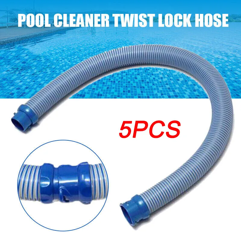 5pcs Pool Cleaner Twist Lock Hose 1M For Baracuda Zodiac X7 T3 T5 MX8 MX6