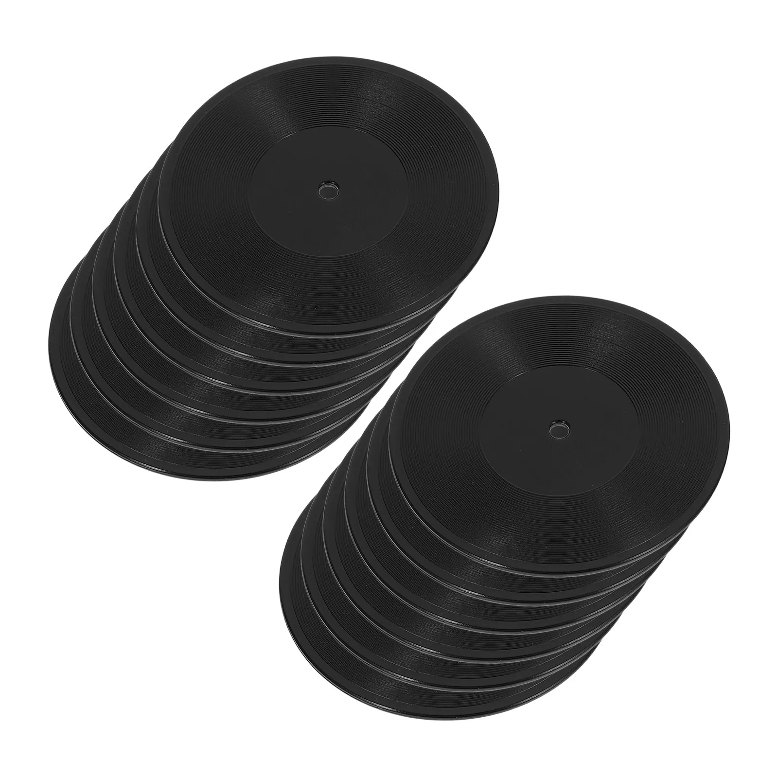 

12Pcs Mini Vinyl Records 1:12 Scale Miniature Black Vinyl Record Set for Dollhouse Accessories Tiny Music Room Decor Crafts