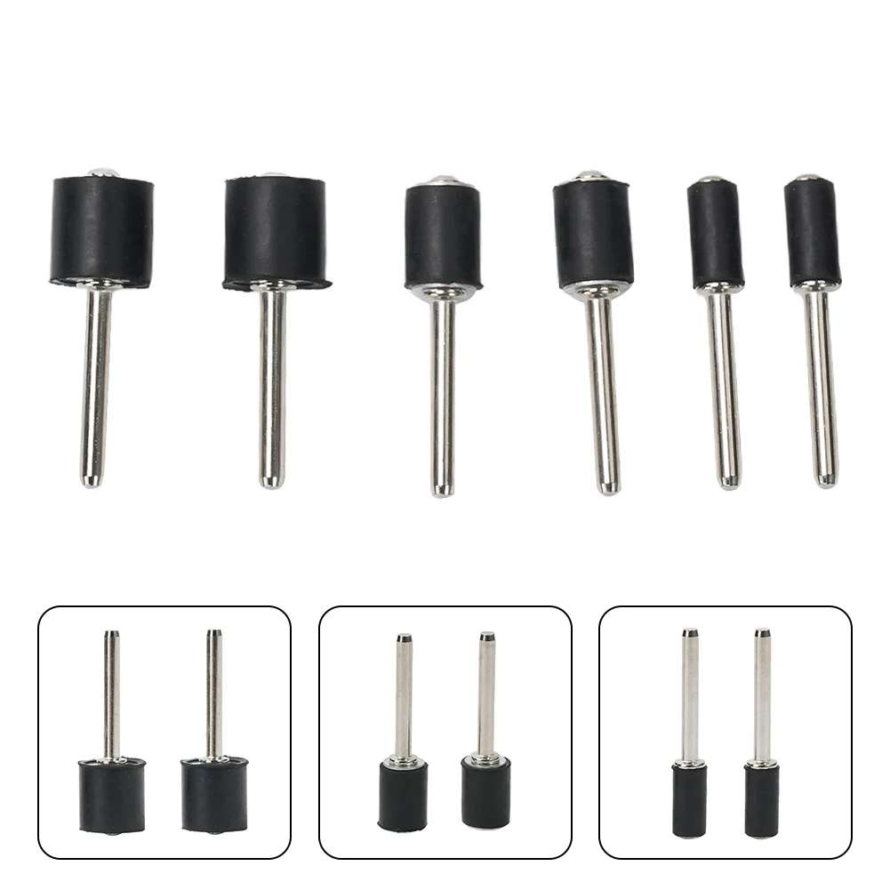 Grinding Wheel Sanding Mandrels Kit Replacement Rubber Home 1/8 Inch Shank 6.35/9.5/12.7mm Circle High Quality