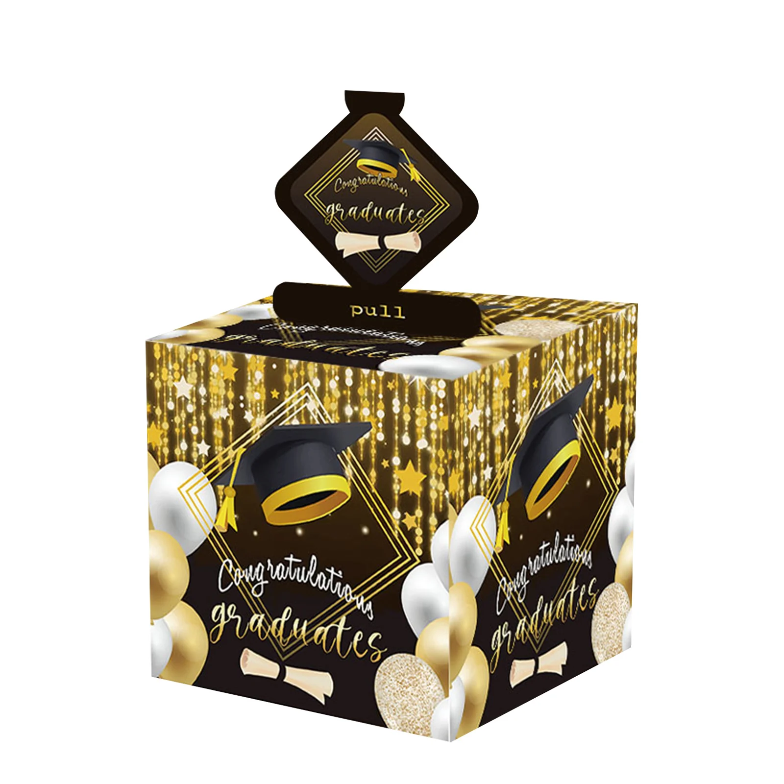 Arts And Crafts for Kids Ages 3-5 Boys 2025 Graduation Surprise Box For Gift Pull Graduation Holder For With 50 PCS Plastic Bags