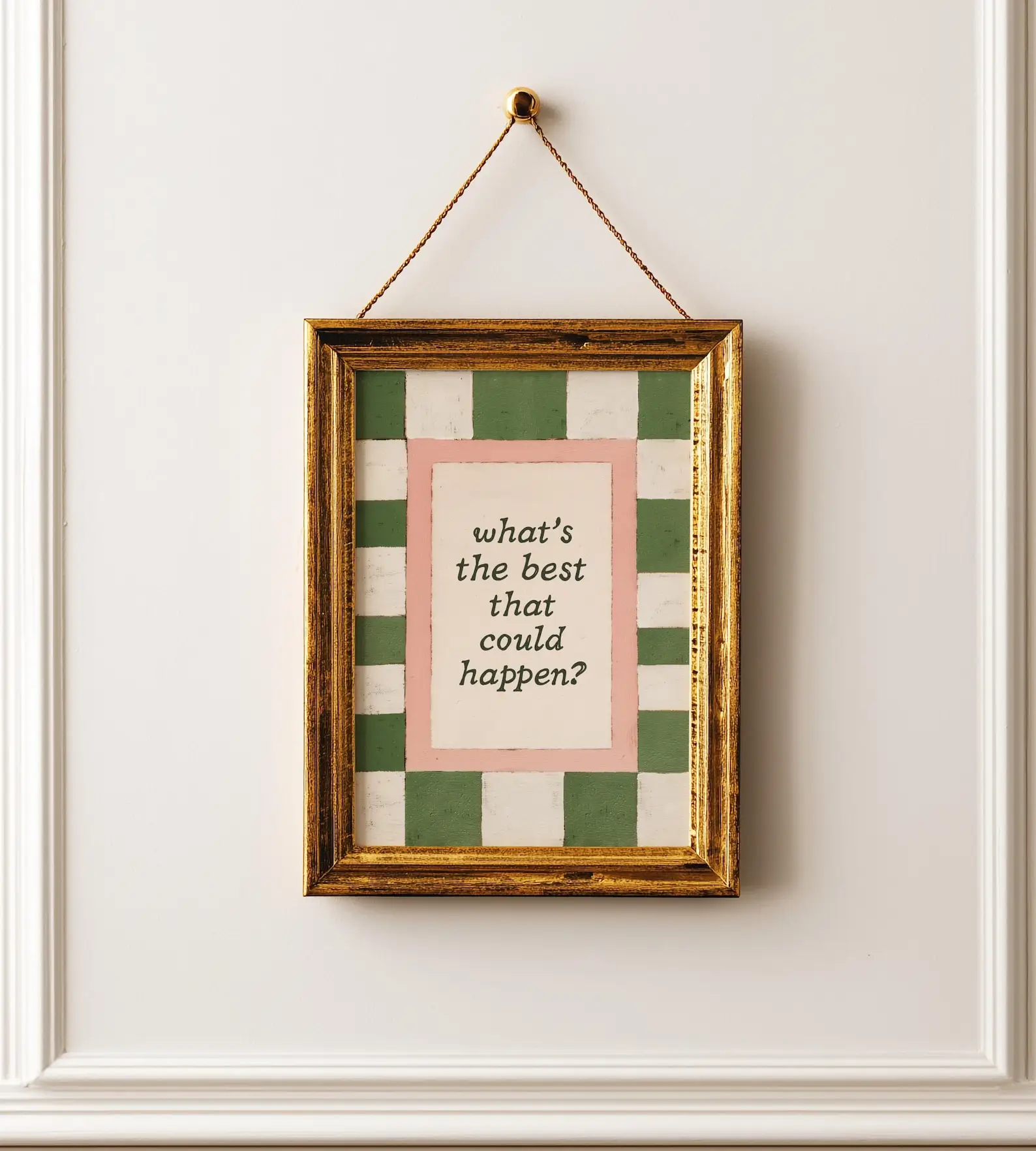What’s The Best That Could Happen Print Poster Decoration Painting | Inspirational Wall Art | Retro Motivational Decor