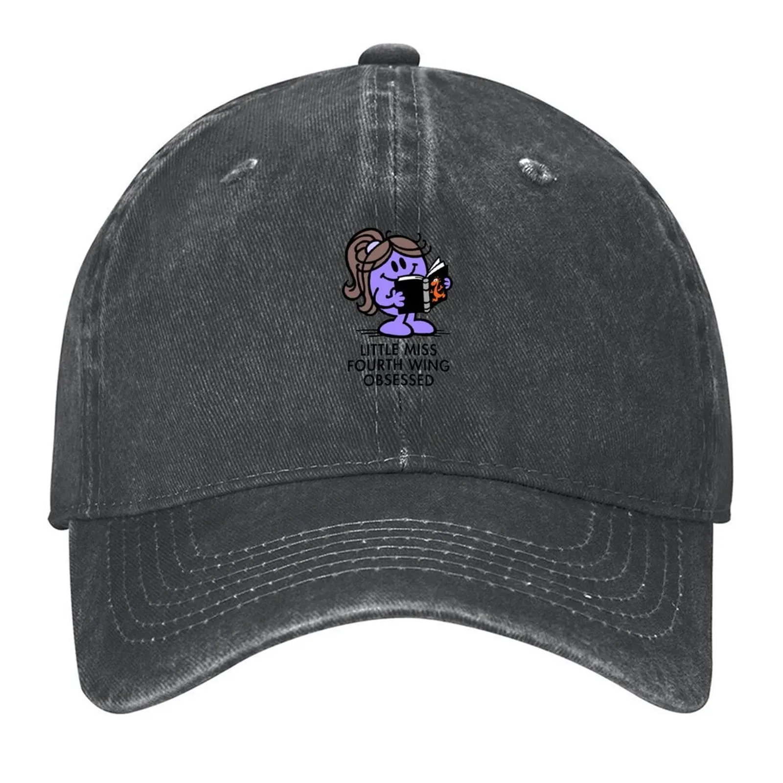 

Little Miss Brunette Fourth Wing Obsessed Baseball Cap custom Hat black Hat men Golf Wear Men Women's