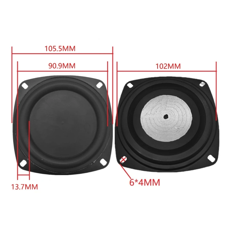 Universele 2/3/4 inch basluidsprekerplaat Passieve membraanonderdelen Membraanbas