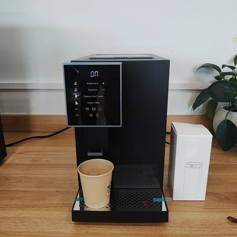 A21S Fully Automatic Touchscreen Coffee Machine with Milk Cartridge: Espresso Machine with Programmable Latte and Cappuccino Fun