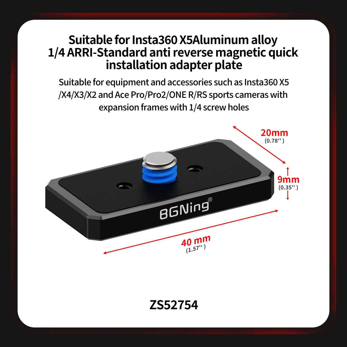 360° Dämpfende Magnetische Halterung mit Schnellverschluss aus Aluminium für Insta360 ACE AcePro 2 X4 X5 X6 Motorrad-Stativ Selfie-Stick-Halterung – Detail 19