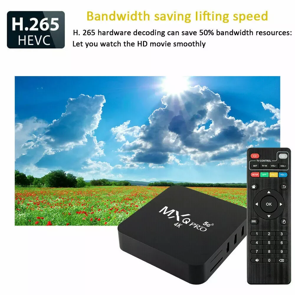 Wereldwijde Versie 2024 Android10 Smart Tv Box Home Theater Tv Set-Top Box 4K Hdr10 2.4G Wifi Streaming Mediaspeler