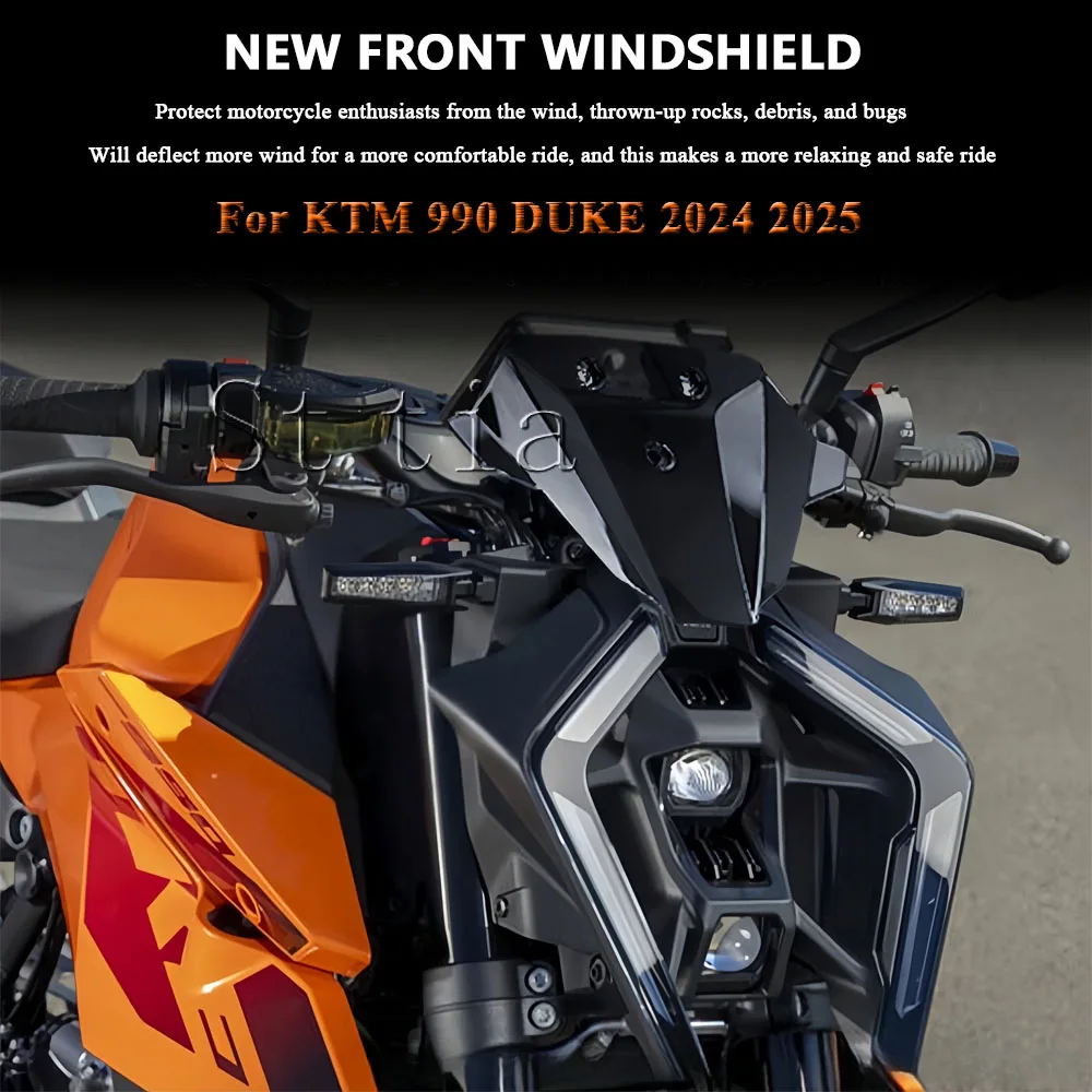 

Переднее лобовое стекло DUKE 2025 990 для KTM 990 DUKE 990 Duke 2024 2025, новое лобовое стекло мотоцикла, аксессуары для козырька