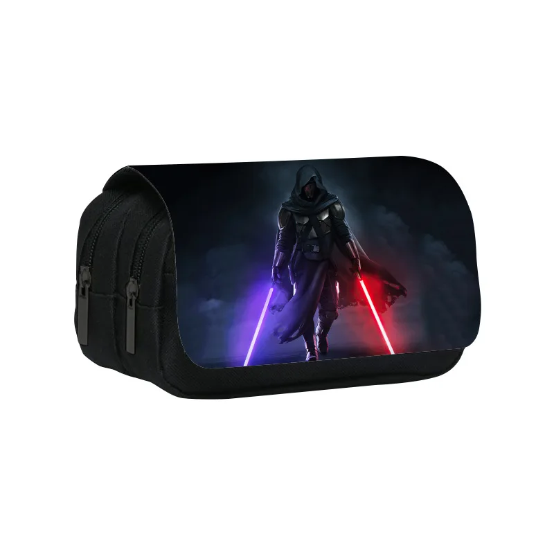 New Star Wars Double Layer Pen Bag Student Stationery Cartoon DIY Pencil Storage Bag