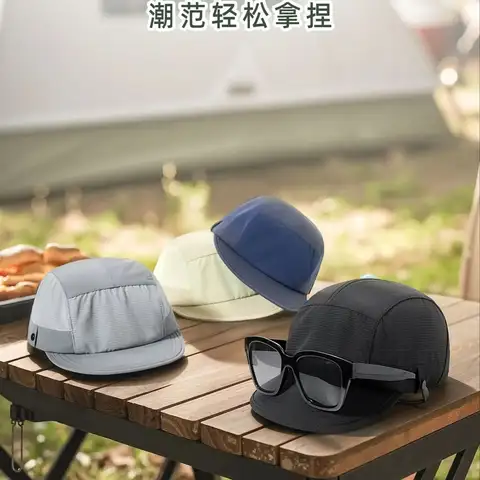 여름 삽입 선글라스 빠른 건조 모자 야외 하이킹 남성과 여성 정점 모자 짧은 챙 양산 선 스크린 야구 모자
