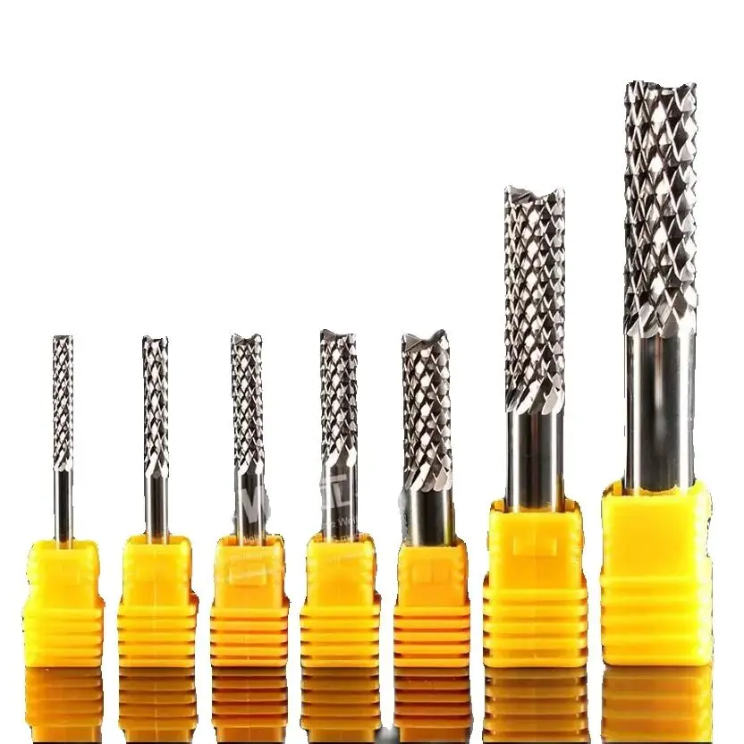 

WeiTol1pcs 5A SHK 4/6mm flat bottom corn teeth end mill router bit PCB milling cutter cnc carving tools for Circuit board