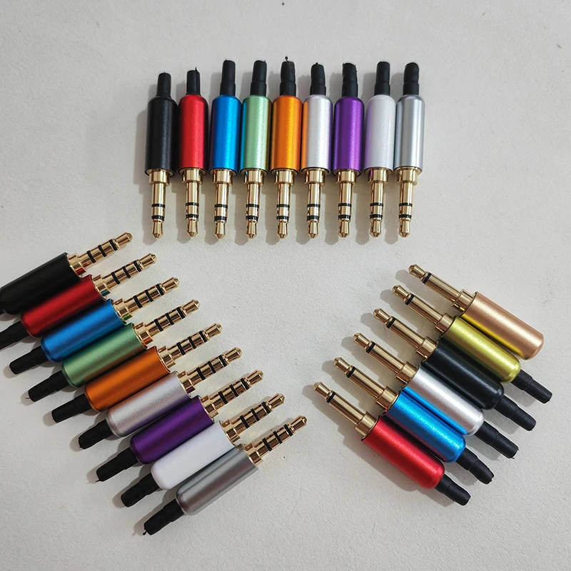 1 Stück 3,5mm Audio-Stecker 2/3/4 Pole Mikrofon Kopfhörer Audio-Adapter Stereo-Stecker Reparaturkabel Lötverbinder DIY Stecker – Detail 3