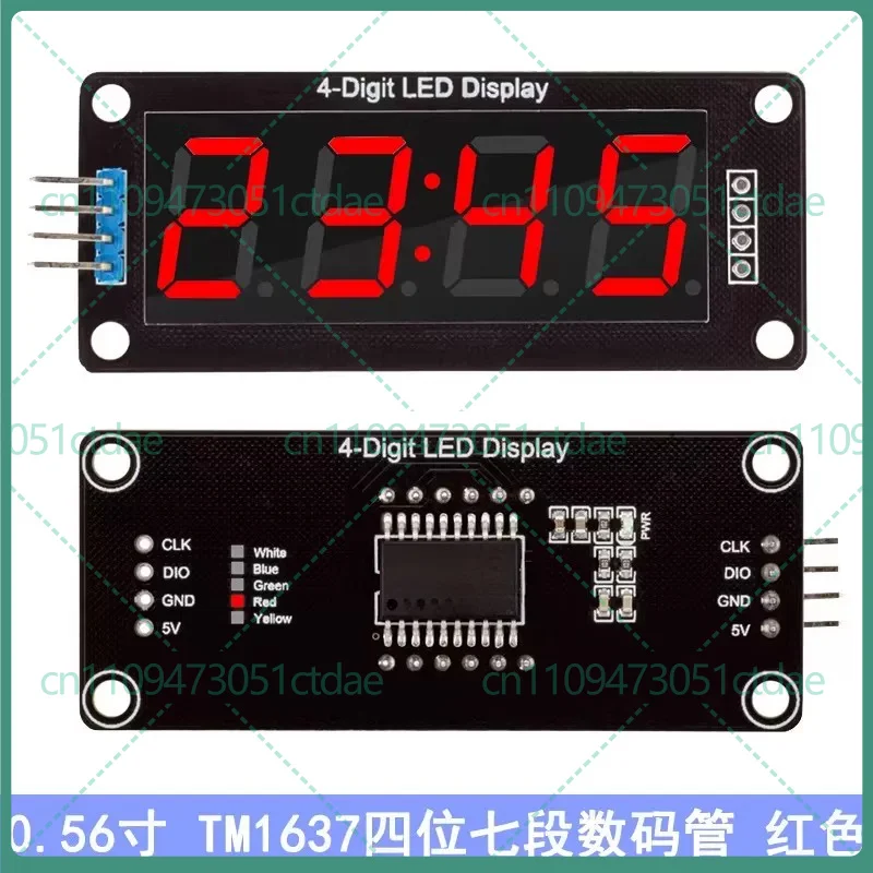 5-25pcs For 4 Digit 7 Segment LED Display TM1637 Drive Chip Clock Indicator Module Timer Count Electronic Production Accessories