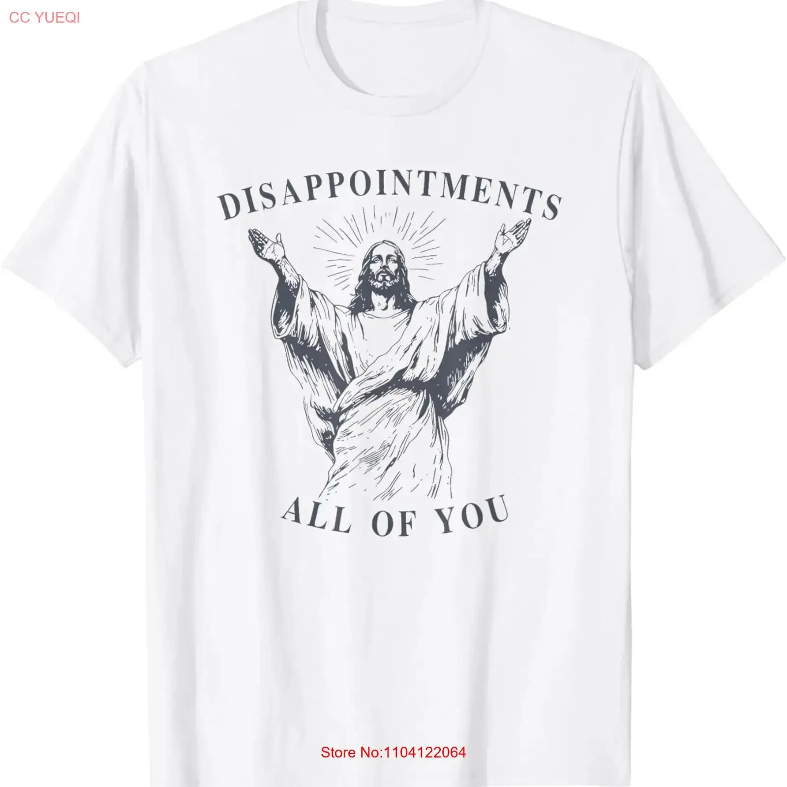 disappointments all of you jesus T Shirt unisex vintage Washed fashion Stylish Top For Everyday Wear Versatile Soft Breathable