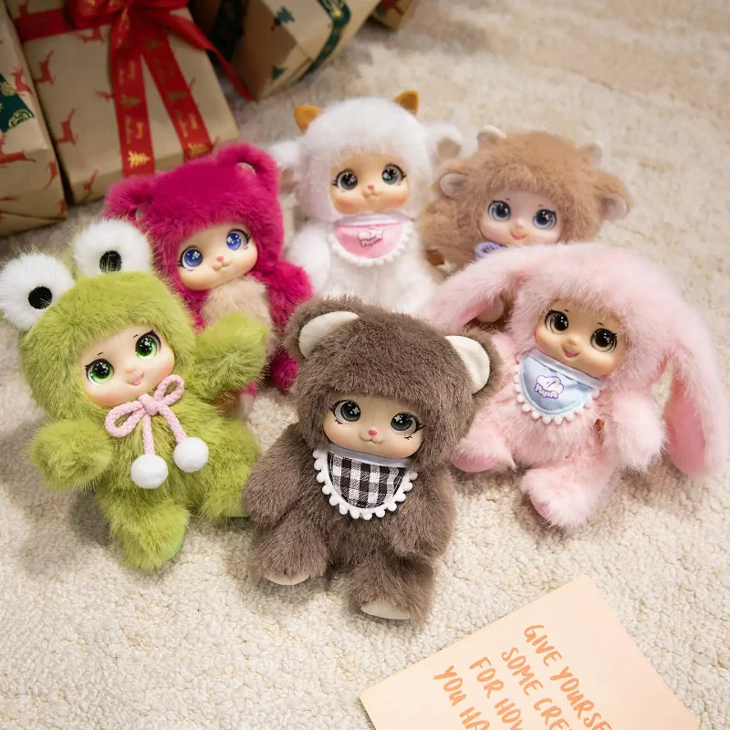 18cm Bears, Sheep, Rabbits and Frogs Plush Toy Cute Animals Brightly Colored Fragrance Vinyl Dolls Kids Toys Girls Birthday Gift