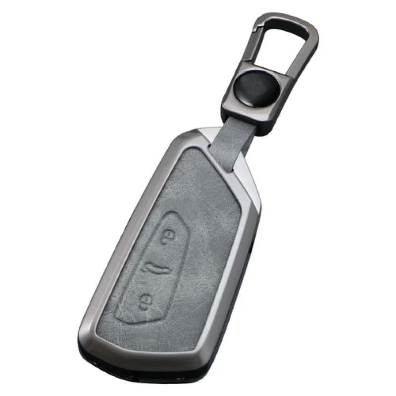 A + سبائك الزنك الجلود مفتاح السيارة فوب غطاء حقيبة لشركة فولكس فاجن جولف Tarraco ID.3 ID.4 مقعد #6